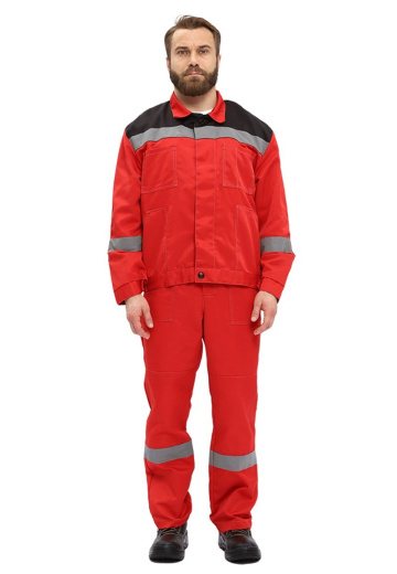 Костюм рабочий "Легион" красный/черный
