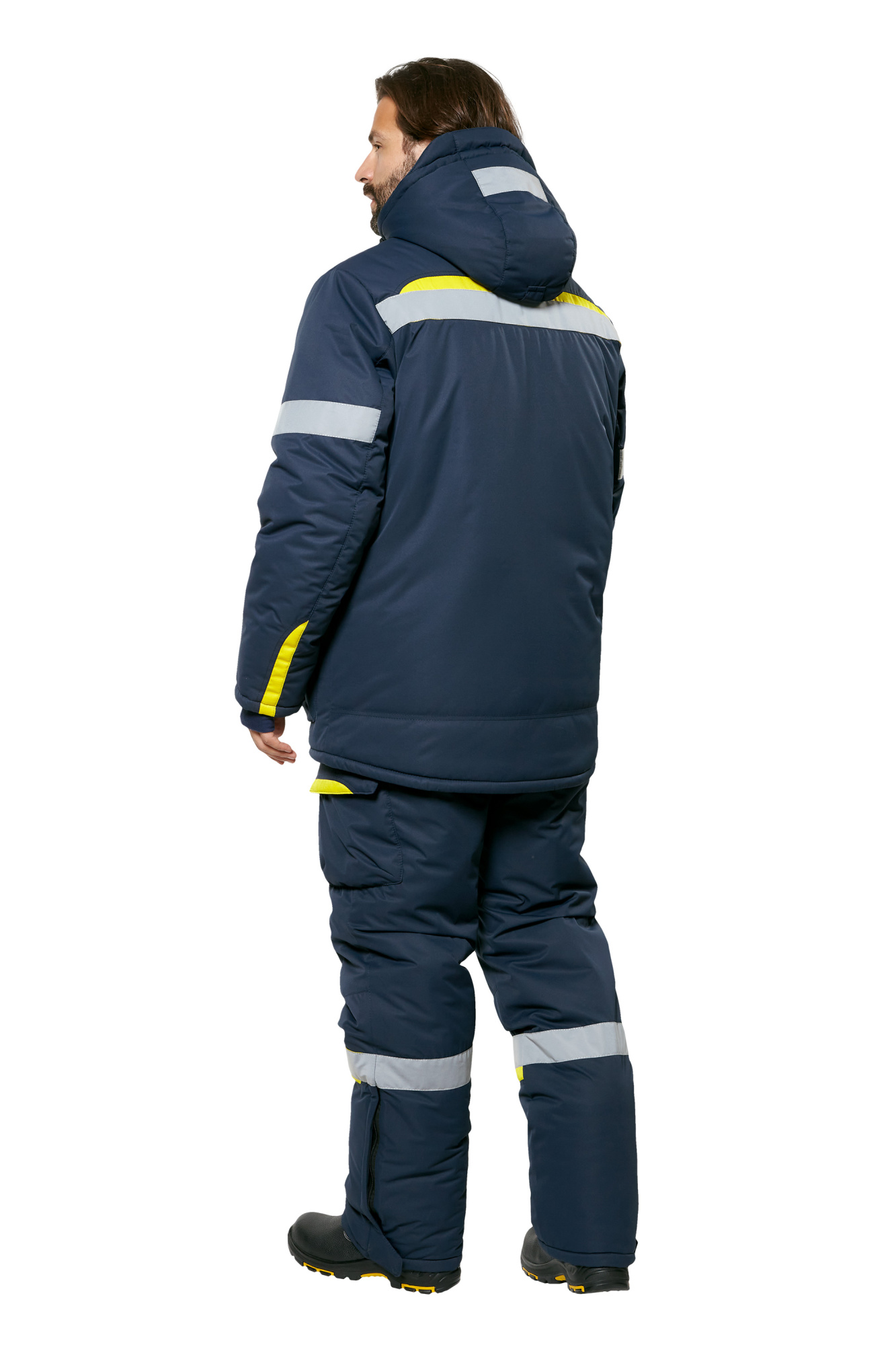 Костюм рабочий мужской зимний "Валдай-Норд" 4 и особый климатический пояс цвет темно-синий/желтый