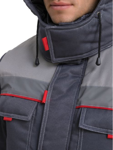 Костюм "Фаворит" утепленный (т.серый/св.серый)