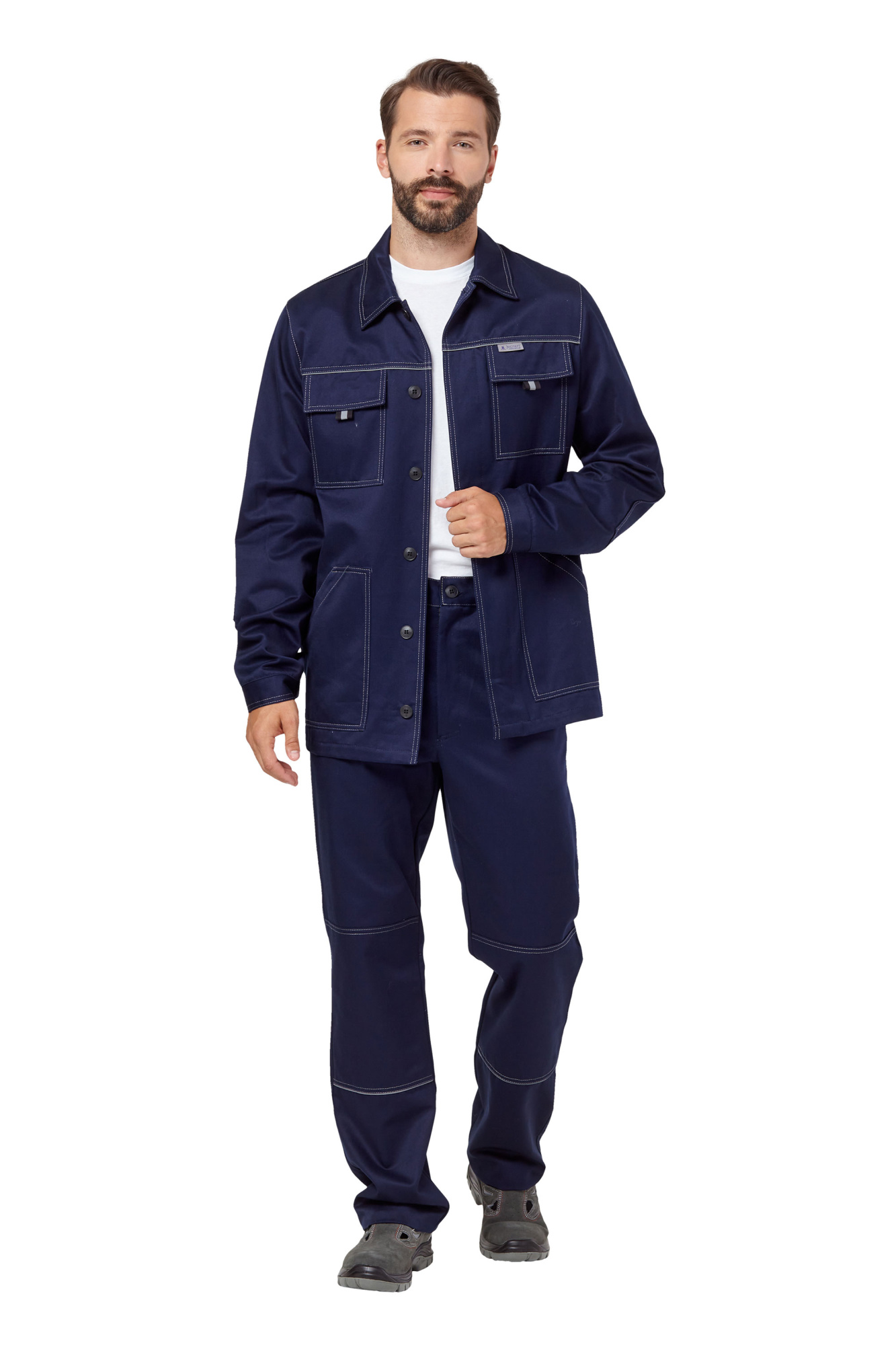 Костюм рабочий мужской летний "Акцент 1" цвет темно-синий