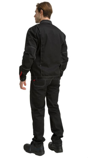 Костюм "Город" с полукомбинезоном (черный/т.серый)