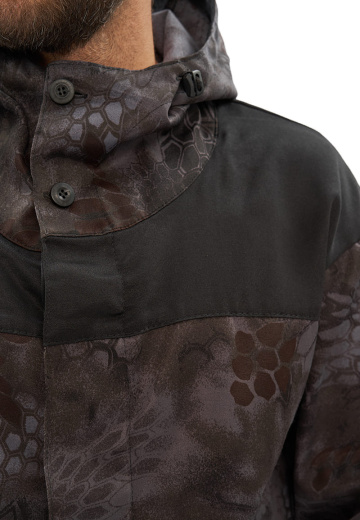 Костюм "ГОРКА-ГОРЕЦ" куртка/брюки, цвет: кмф "КМФ чёрный" / чёрный, ткань: Грета