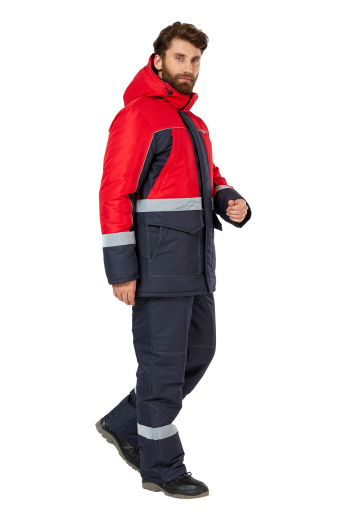 Куртка рабочая мужская зимняя "Сунтар" цвет темно-синий/красный