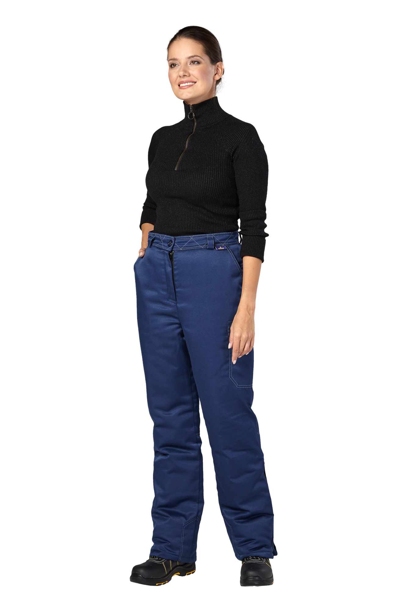 Костюм рабочий женский зимний "Страйк" цвет василек/темно-синий