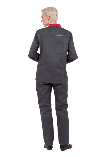 Костюм рабочий женский летний "Страйк" цвет серый/красный