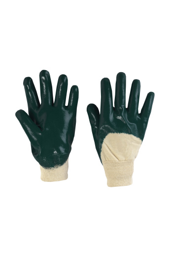 Перчатки рабочие нитриловые с однослойный частичным обливом