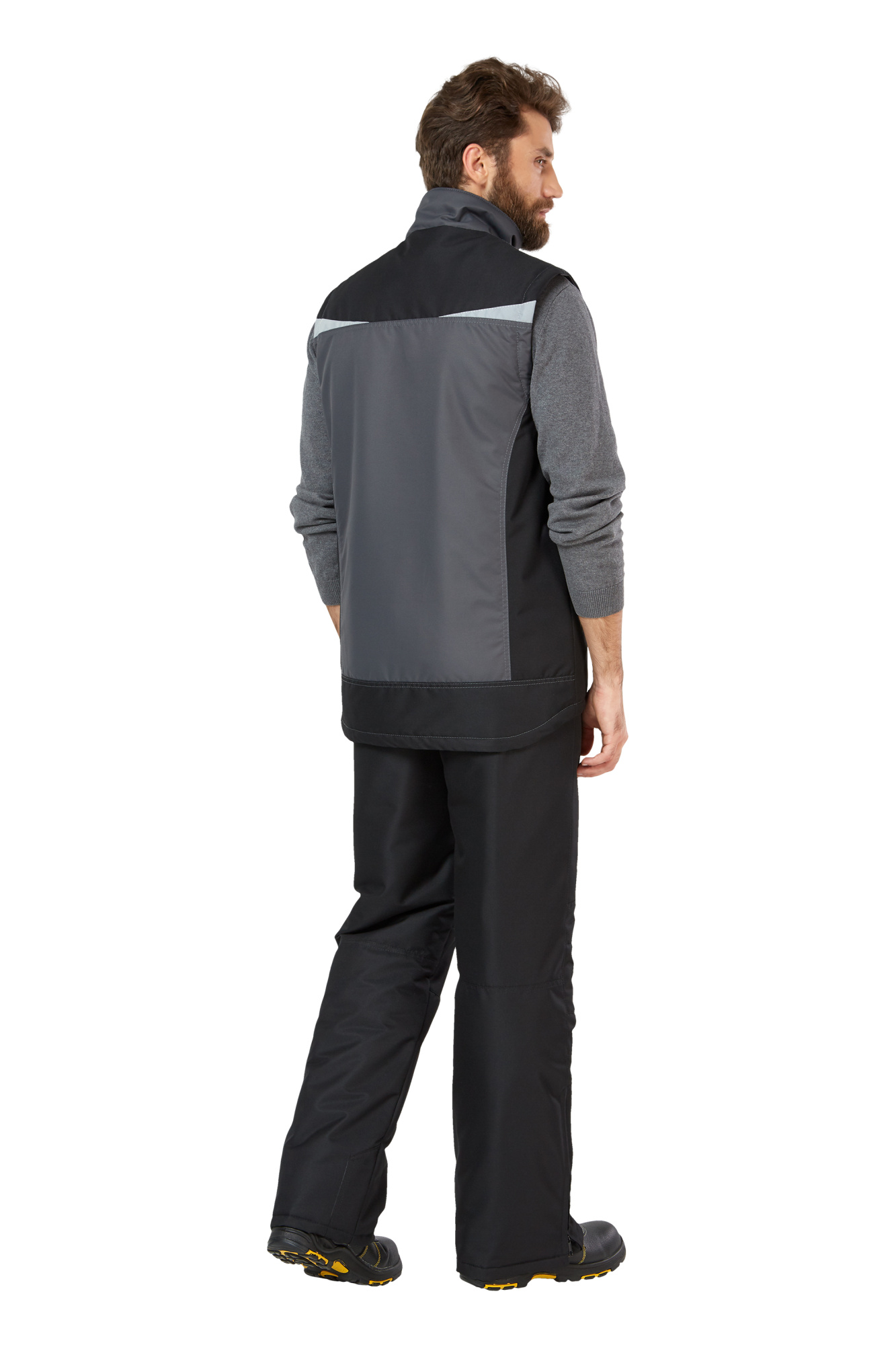 Жилет утепленный "Дэлф" цвет серый/черный