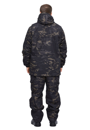 Костюм демисезонный "СУМРАК-ВЕСНА/ОСЕНЬ" куртка/брюки цвет: кмф "Черный", ткань: Твил рип-Стоп