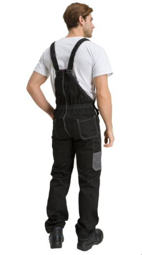 Костюм "Город" с полукомбинезоном (черный/т.серый)