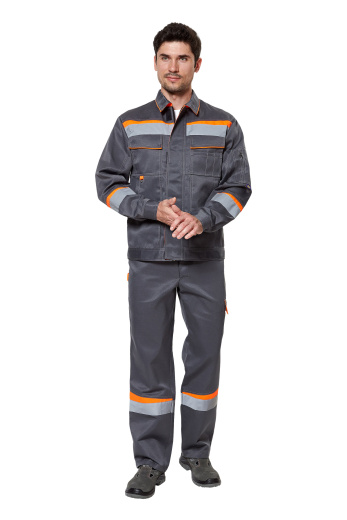 Костюм рабочий мужской летний "Комфорт 1" цвет оранжевый/серый