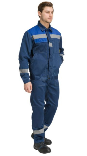 Костюм "Чикаго" с брюками (т.синий/василек)