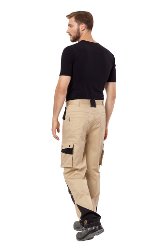Брюки рабочие мужские летние "Velar" цвет бежевый/черный