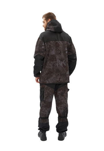 Костюм "ГОРКА-ГОРЕЦ" куртка/брюки, цвет: кмф "КМФ чёрный" / чёрный, ткань: Грета