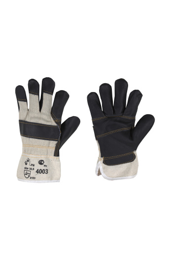 Перчатки рабочие из кожевенного спилка подкладка из мягкого текстиля
