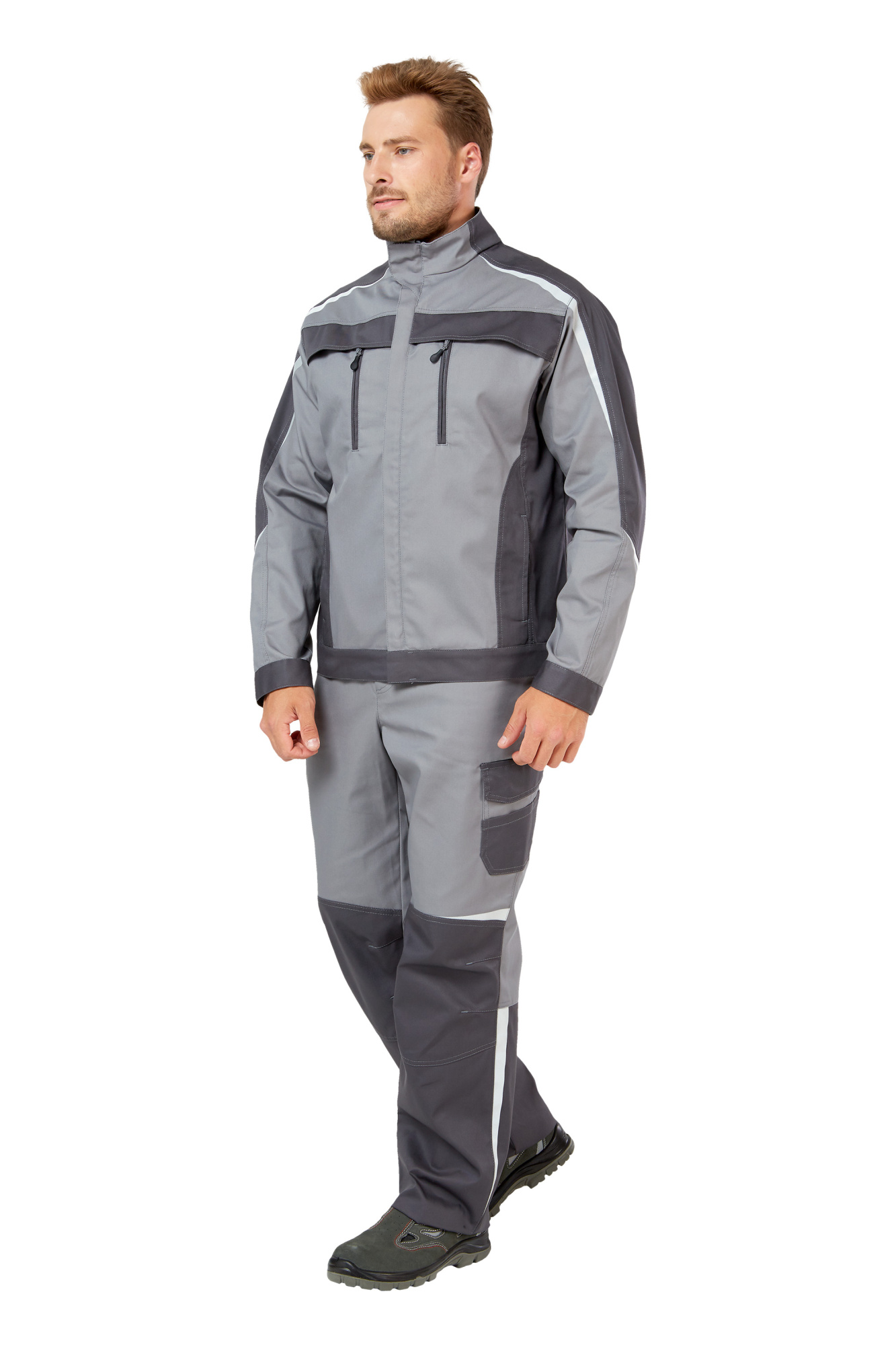 Костюм рабочий мужской летний "Финикс" цвет серый/темно-серый