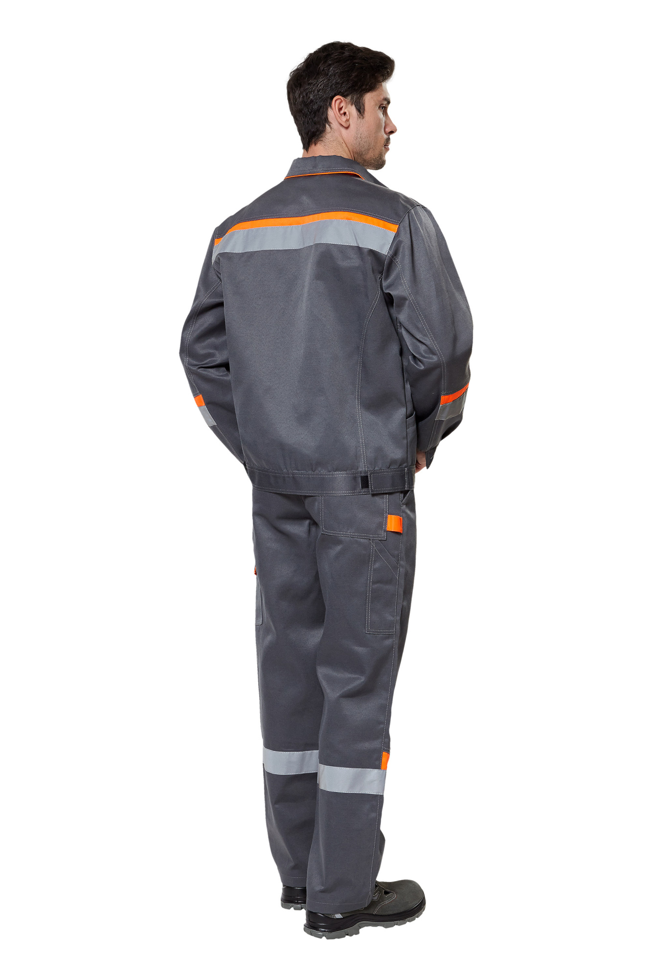Костюм рабочий мужской летний "Комфорт 2" серый/оранжевый