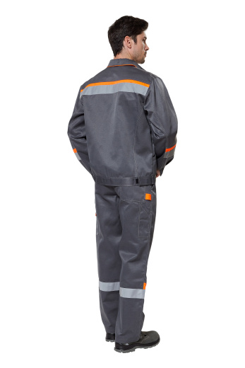 Костюм рабочий мужской летний "Комфорт 2" серый/оранжевый