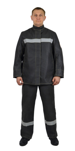 Костюм сварщика «ЦЕРБЕР» комбинированный (хлопок + арамид /панокс с силиконовым покрытием), КС-07