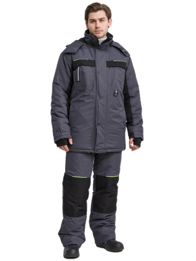 Костюм "ZinDER MEMBRANE" утепленный (т.сер./черн./лайм)