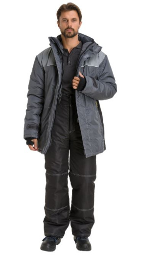 Куртка "Город" утепленная (т.сер/черн/св.сер)