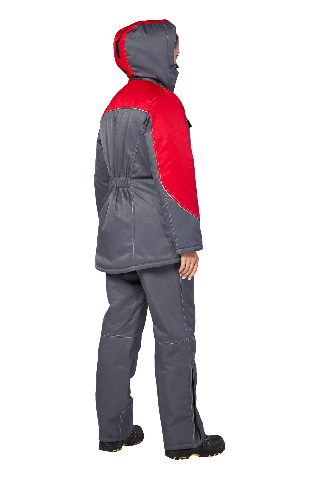 Костюм рабочий женский зимний "Страйк" цвет серый/красный