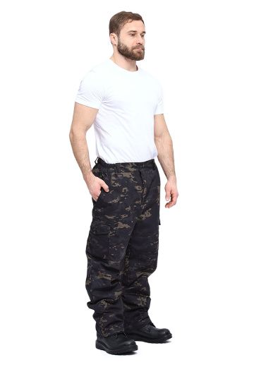 Костюм демисезонный "СУМРАК-ВЕСНА/ОСЕНЬ" куртка/брюки цвет: кмф "Черный", ткань: Твил рип-Стоп