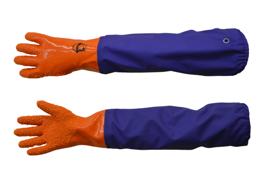 Перчатки рыбообработчика "РосМарка" ПВХ с крошкой, с нарукавниками