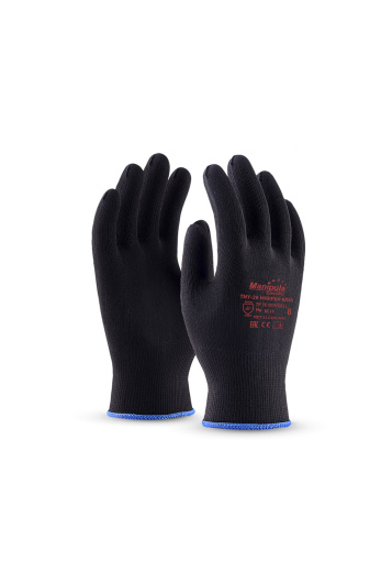 Перчатки рабочие "Микрон Блэк TNY-25" бесшовные безворсовые