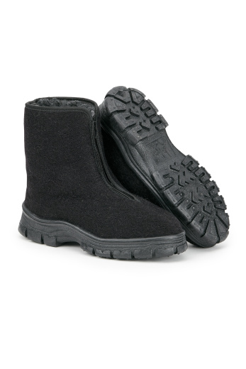 Ботинки мужские зимние утепленные суконные цвет черный