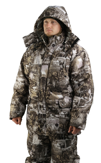 Костюм мужской "Тайга" зимний, куртка/полукомб.,подклад термофольга, тк.мембрана, цв.кмф Paintball