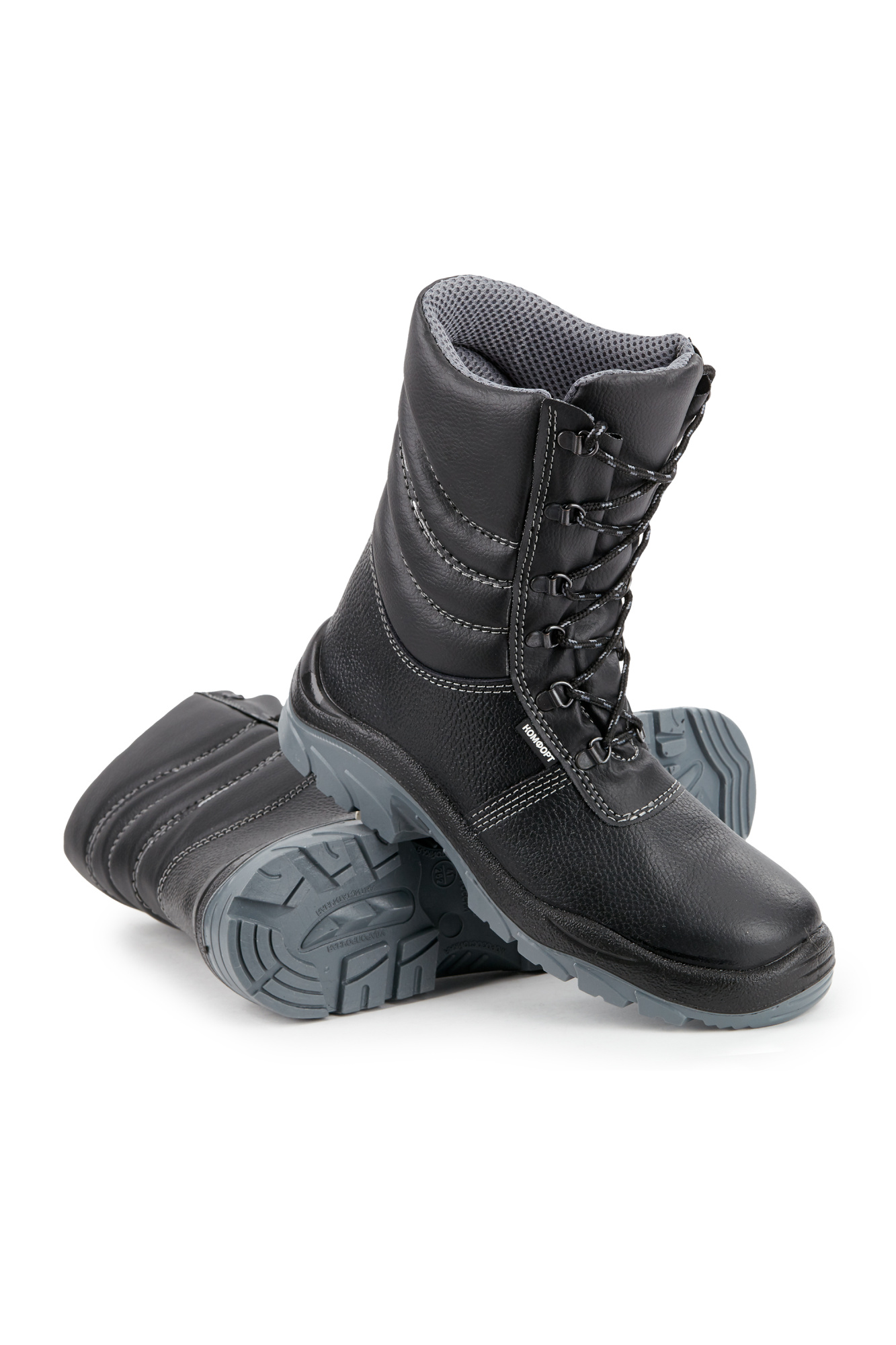 Ботинки с высокими берцами рабочие летние/демисезонные "Комфорт" цвет черный