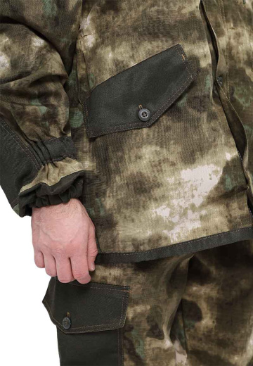 Костюм демисезонный "ГОРКА" куртка/брюки, цвет: кмф "Облака зеленый ", ткань: Твил рип-стоп/Грета