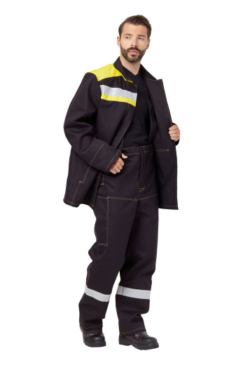 Костюм сварщика мужской летний "Файмер 2" цвет черный/желтый