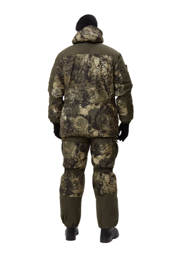 Костюм зимний «ГЕРКОН» куртка/брюки, цвет: кмф "серая глина"/т.хаки, ткань: Алова/Финляндия