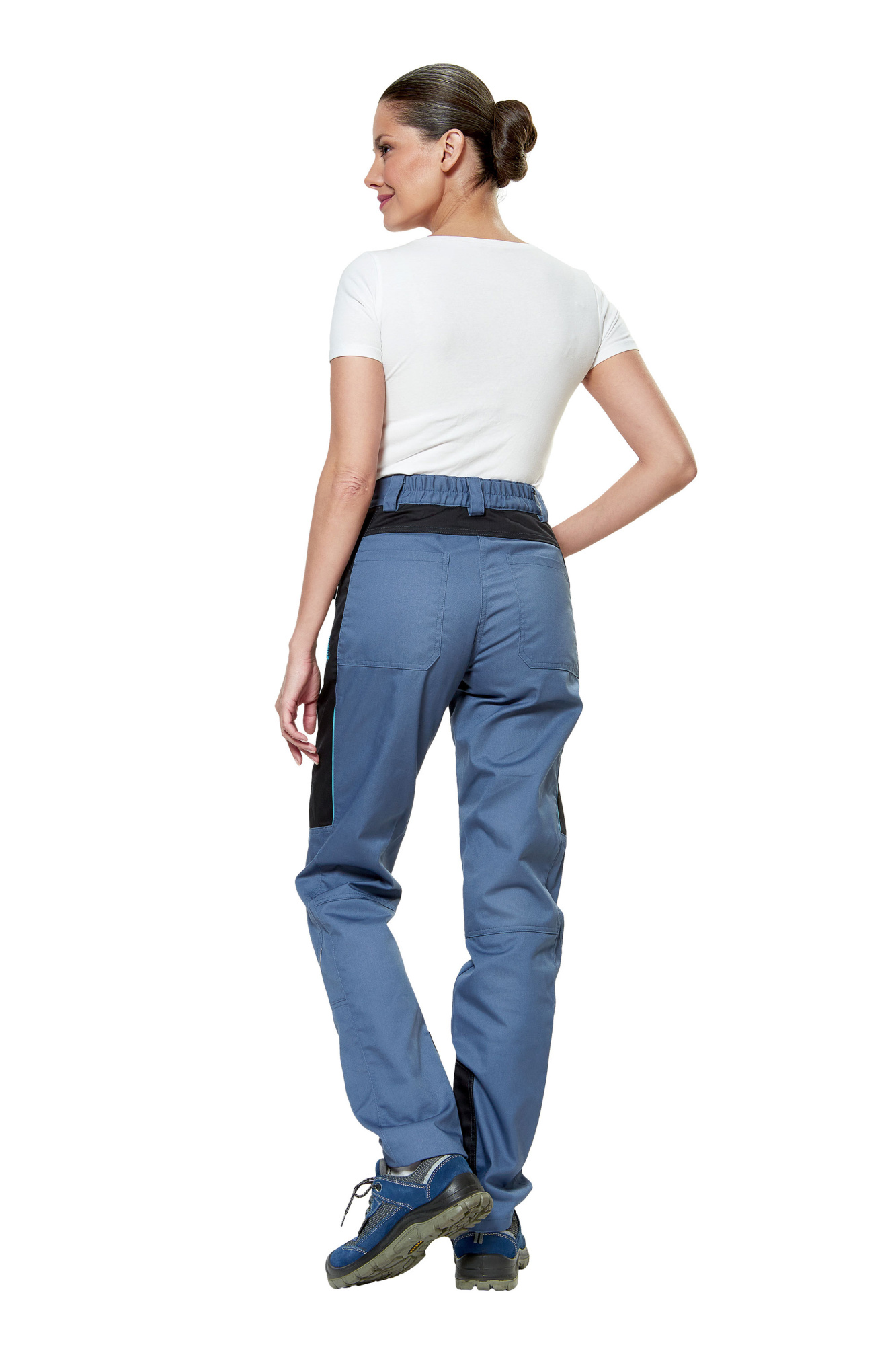 Костюм рабочий женский летний "Кранц" цвет маренго/черный/голубой