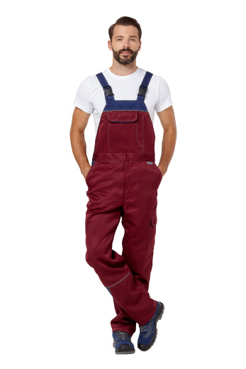 Костюм рабочий мужской летний "Страйк 2" цвет бордовый/темно-синий
