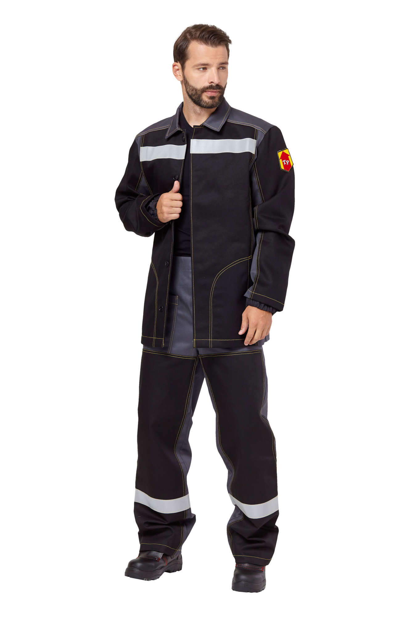 Костюм сварщика мужской летний "Файмер 1" цвет серый/черный